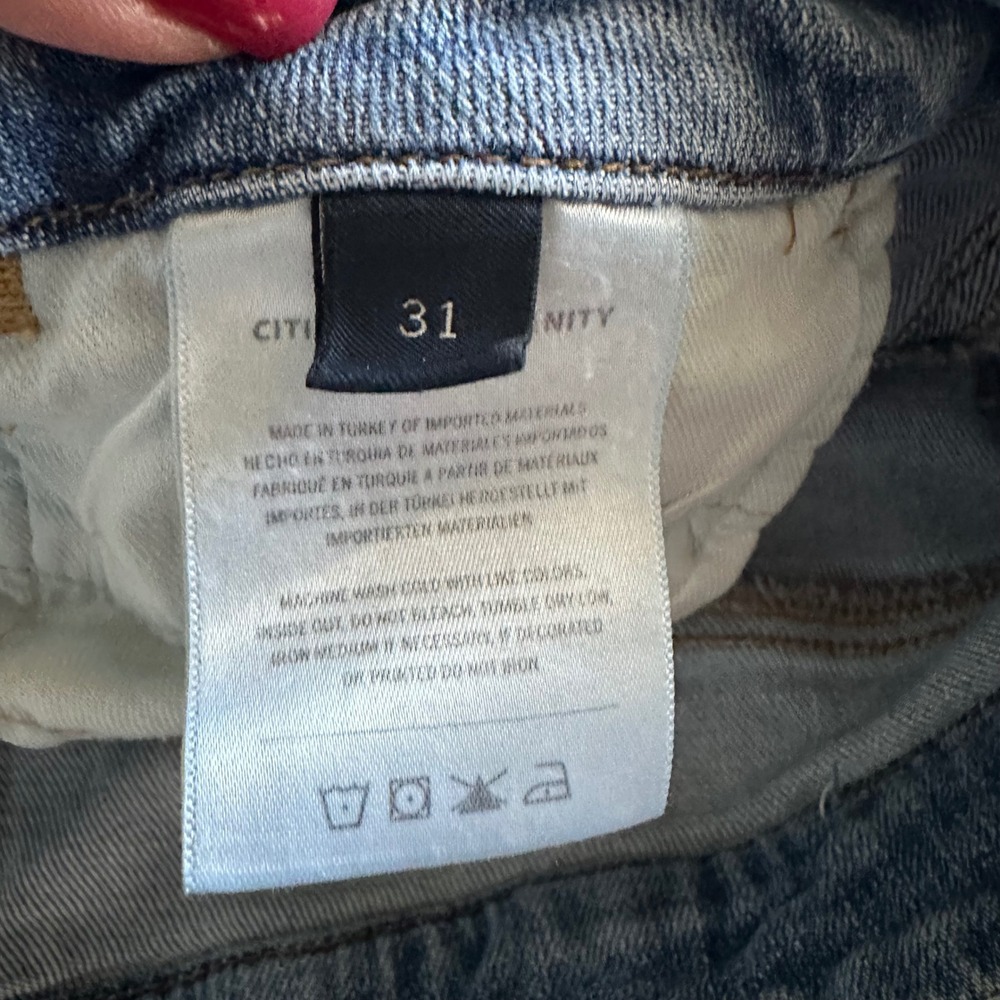 Citizens of Humanity Isola Cropped Bootcut Jeans Stretch Raw‎ Hem 31 - Picture 4 of 9
